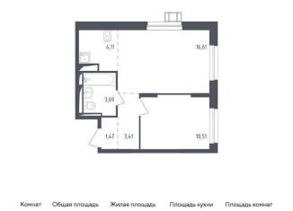 Продаю 2-комнатную квартиру, 56.3 м2, Москва, Можайский район, жилой комплекс Верейская 41, к2.2
