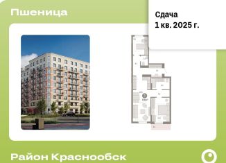 Продаю трехкомнатную квартиру, 77.6 м2, Новосибирская область