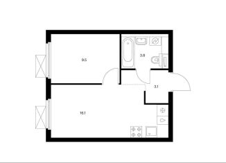 1-комнатная квартира на продажу, 32.5 м2, Мытищи