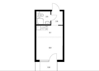 Продам квартиру студию, 20.9 м2, Москва, станция Лихоборы, жилой комплекс Большая Академическая 85, к3.3