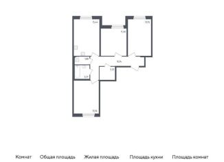 Продам 3-комнатную квартиру, 73.2 м2, Колпино, жилой комплекс Астрид, 10