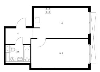 Продается однокомнатная квартира, 41.8 м2, Москва, станция Лихоборы