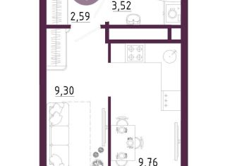 Продажа однокомнатной квартиры, 27.5 м2, Тула, Зареченский территориальный округ