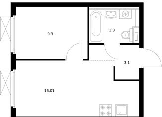 Продажа 1-комнатной квартиры, 32.2 м2, Москва, Южнопортовый район