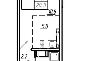 Продам квартиру студию, 20.8 м2, Санкт-Петербург, Красногвардейский район, Пейзажная улица, 24к2