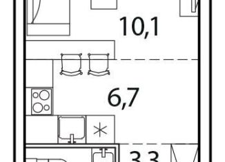 Продаю квартиру студию, 23.5 м2, деревня Рузино, жилой комплекс Новый Зеленоград, 2А