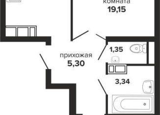 Продажа двухкомнатной квартиры, 55.3 м2, Краснодар, Российская улица, 257/7лит1, Прикубанский округ