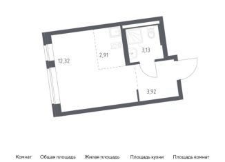 Продажа квартиры студии, 22.3 м2, поселение Рязановское, жилой комплекс Подольские Кварталы, к2