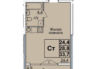 Продажа квартиры студии, 33 м2, Нижний Новгород, Нижегородский район