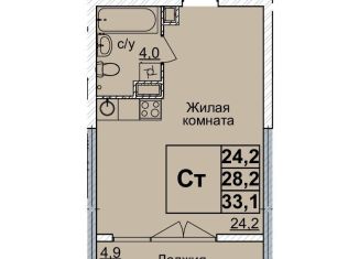 Продам квартиру студию, 33 м2, Нижний Новгород, Нижегородский район