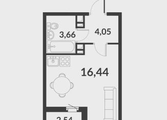 Продается квартира студия, 25.4 м2, посёлок Шушары, ЖК Чкалов