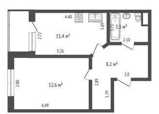 Продам 1-комнатную квартиру, 35.5 м2, посёлок Щеглово, посёлок Щеглово, 88