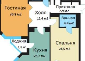 Продается 3-комнатная квартира, 117.3 м2, Москва, улица Архитектора Власова, 6, ЖК Вавилово