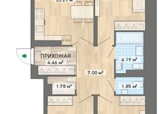 Продается 3-комнатная квартира, 91.5 м2, Екатеринбург, ЖК Просторы