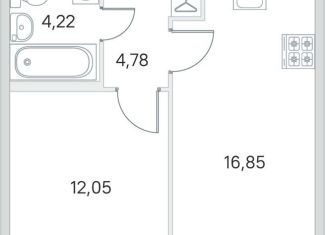 Продажа однокомнатной квартиры, 38.8 м2, Ленинградская область, Ясная улица, 20к1