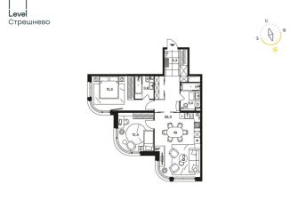 Продам трехкомнатную квартиру, 79.6 м2, Москва, Волоколамское шоссе, 81/2с3, ЖК Левел Стрешнево