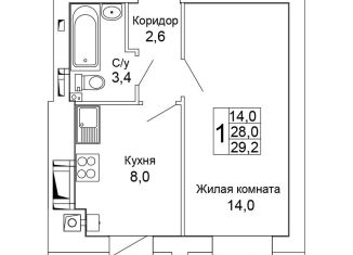 Продажа однокомнатной квартиры, 29.2 м2, Волгоград, Кировский район