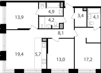 Продажа 4-комнатной квартиры, 93.9 м2, Москва, Савёловский район, жилой комплекс Петровский Парк 2, к1