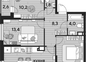 Продается трехкомнатная квартира, 69.7 м2, Краснодарский край