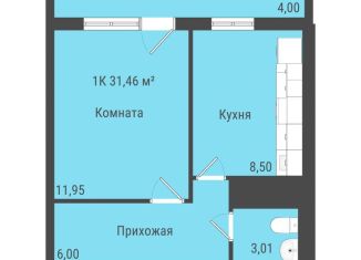 Продажа 1-комнатной квартиры, 31.7 м2, Удмуртия, Центральная площадь