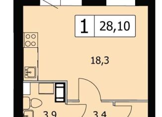 Продаю 1-ком. квартиру, 28.1 м2, деревня Скотное, ЖК Шотландия, Вересковая улица, 2к2