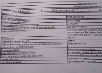 Продается земельный участок, 495 сот., Калининград, Центральный район, 4-й Осенний проезд, 2