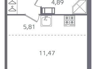 Квартира на продажу студия, 28.6 м2, Санкт-Петербург, метро Лесная