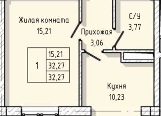1-комнатная квартира на продажу, 36.5 м2, Нальчик, улица А.А. Кадырова, 2, ЖК Молодёжный