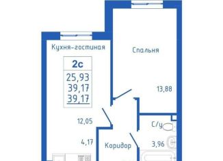 Продаю двухкомнатную квартиру, 39.2 м2, село Михайловка, Новоуфимская улица, 17