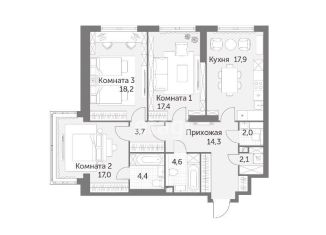 Продаю 3-комнатную квартиру, 101.4 м2, Москва, ЖК Архитектор, улица Академика Волгина, 2с1
