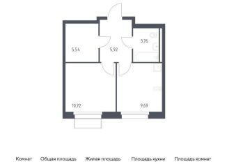 Продам 1-комнатную квартиру, 35.6 м2, поселение Филимонковское, жилой комплекс Квартал Марьино, к1