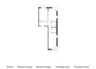 Продается 2-комнатная квартира, 57.2 м2, поселение Филимонковское, жилой комплекс Квартал Марьино, к1