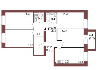 Продаю пятикомнатную квартиру, 105.2 м2, Вологда, Осановский проезд, 33