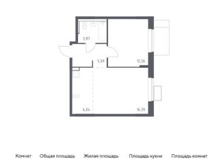 Продажа 1-ком. квартиры, 43.7 м2, Московская область