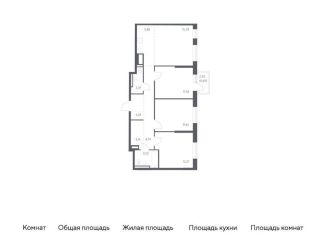 Продам трехкомнатную квартиру, 77 м2, Ленинградская область, жилой комплекс Квартал Лаголово, 1