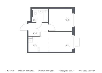 Продам 1-комнатную квартиру, 34.6 м2, Москва, жилой комплекс Подольские Кварталы, к2