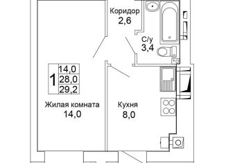 Продажа однокомнатной квартиры, 29.2 м2, Волгоград, Кировский район