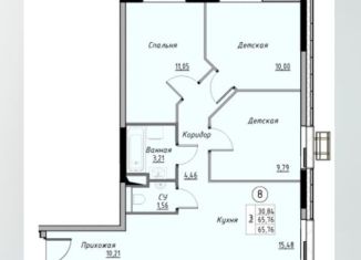 Продаю 3-комнатную квартиру, 66 м2, Лыткарино, 6-й микрорайон, 15Б