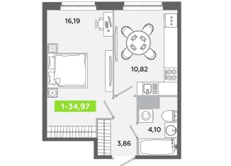 Продам 1-комнатную квартиру, 35 м2, Ленинградская область