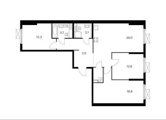 Продажа 3-комнатной квартиры, 89.5 м2, Москва, Люблинская улица, 78к2, ЖК Люблинский Парк