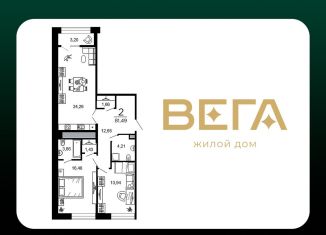 Продам 2-комнатную квартиру, 81.5 м2, Рязанская область