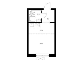 Продам квартиру студию, 21.8 м2, Москва, ЖК Римского-Корсакова 11