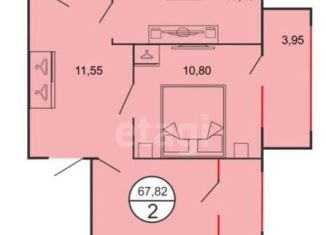 Продаю 2-комнатную квартиру, 66 м2, Ставрополь, ЖК Семейный, улица Чапаева, 4/1А