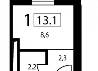 Квартира на продажу студия, 13.1 м2, Москва, Аминьевское шоссе, 7, метро Мичуринский проспект