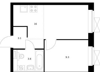 Продам 1-комнатную квартиру, 32 м2, Екатеринбург, жилой комплекс Космонавтов 11, 4.2, ЖК Космонавтов 11