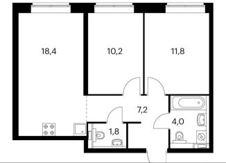 Продается 2-комнатная квартира, 52.9 м2, Екатеринбург, жилой комплекс Космонавтов 11, 4.2, ЖК Космонавтов 11