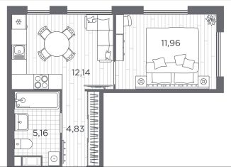 Продается 1-ком. квартира, 34.1 м2, Санкт-Петербург, метро Звёздная