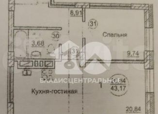 Продаю 1-комнатную квартиру, 43 м2, Новосибирск, Гурьевская улица, 181/4, ЖК Гурьевский