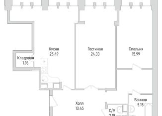 Продажа 2-комнатной квартиры, 103.6 м2, Москва, улица Маршала Рыбалко, 2к3, станция Панфиловская
