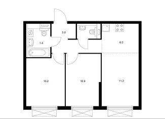 Продажа 3-комнатной квартиры, 49.2 м2, Москва, ЖК Кольская 8